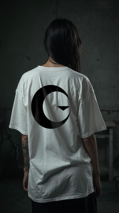 T-shirt BLANC logo devant et derrière (unisexe)