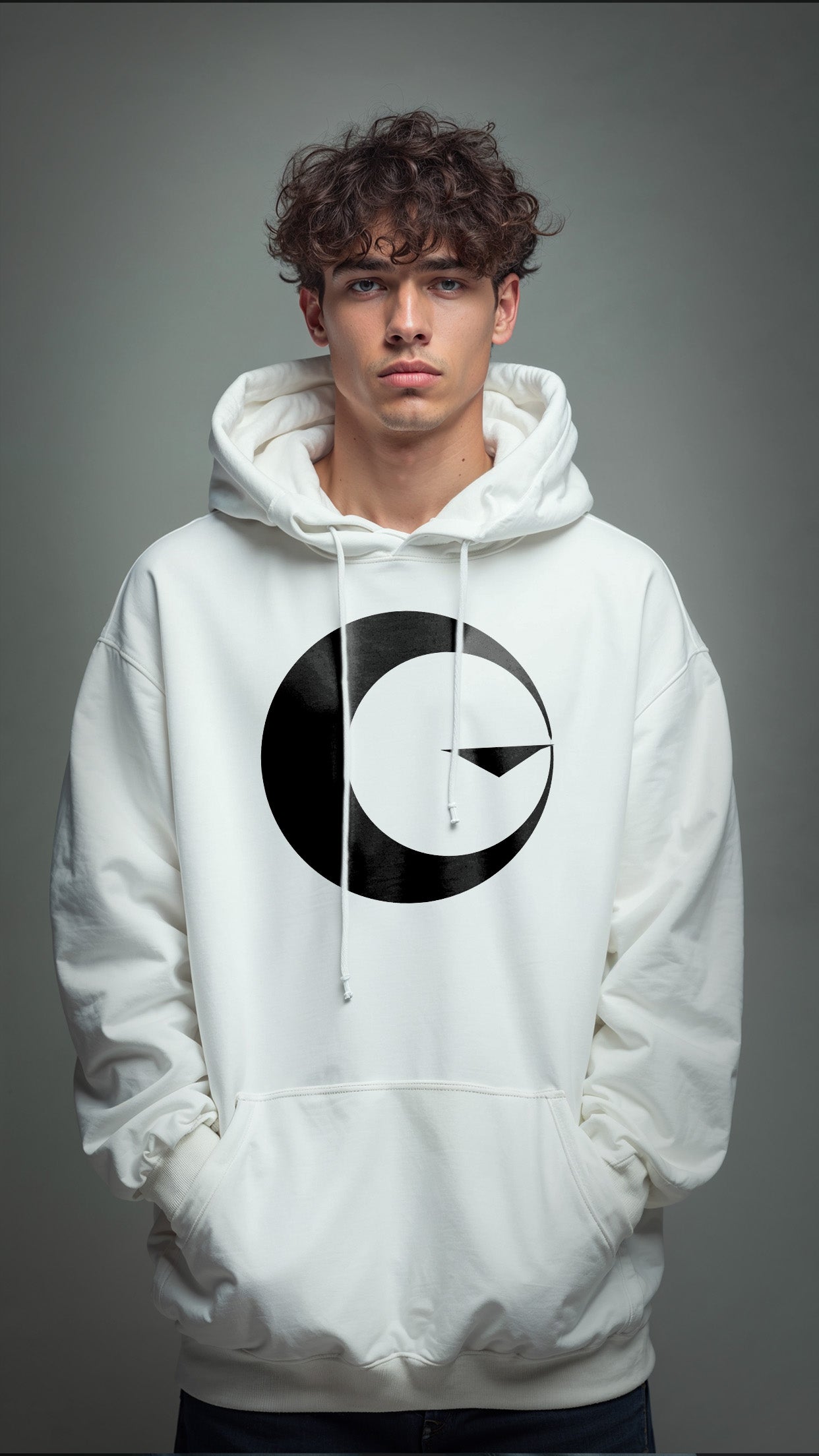 sweat Le BIG G - FRONT AND BACK (UNISEXE WHITE hoodie)